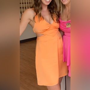 Beginning Boutique Vargas Orange mini dress